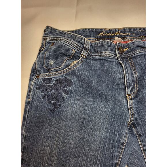 EDDIE BAUER FLANNEL LINED BOYFRIEND RELAXED JEANS SIZE 10 - Picture 6 of 11